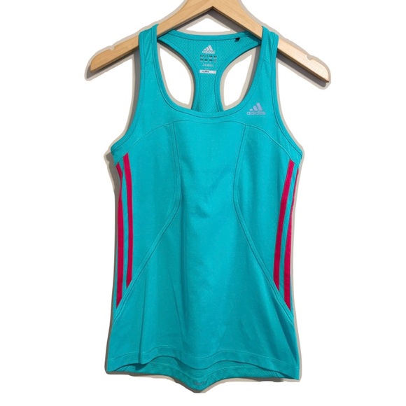 Adidas Teal Racerback Athletic Tank Top Small - Picture 1 of 6